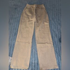 Abercrombie & Fitch Beige High-Rise Jeans